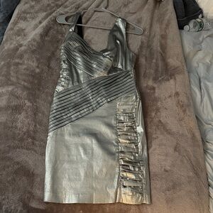 Nicole miller gold dress